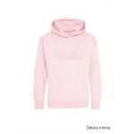 Mikina volnočasová s 3D výšivkou na hrudníku SKVD baby pink vel. 5-6 let