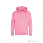 Mikina volnočasová s 3D výšivkou na hrudníku SKVD candyfloss pink vel. L