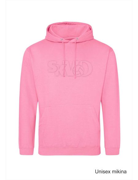 Mikina volnočasová s 3D výšivkou na hrudníku SKVD šedá světlá