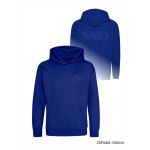 Mikina volnočasová s 3D výšivkou levé prso a záda SKVD bright royal vel. 3XL