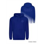 Mikina volnočasová s 3D výšivkou levé prso a záda SKVD bright royal vel. 3XL