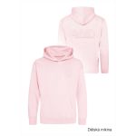 Mikina volnočasová s 3D výšivkou levé prso a záda SKVD baby pink vel. XL
