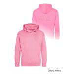 Mikina volnočasová s 3D výšivkou levé prso a záda SKVD candyfloss pink vel. 3XL