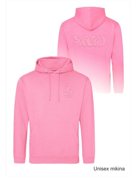 Mikina volnočasová s 3D výšivkou levé prso a záda SKVD šedá světlá