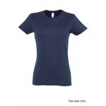 Tričko dámské s 3D výšivkou SKVD french navy vel.XL