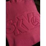 Mikina volnočasová s 3D výšivkou levé prso a záda SKVD candyfloss pink vel. M
