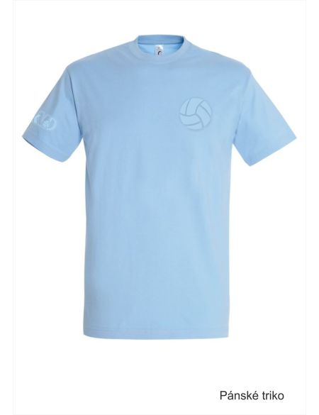 Tričko volnočasové pánské s 3D výšivkou balónu SKVD šedá světlá