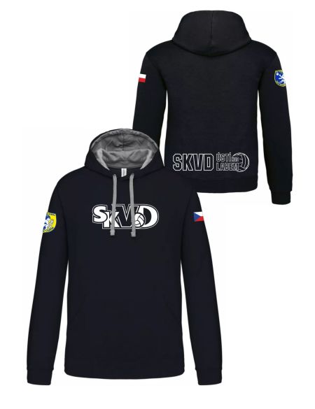 Mikina dětská s výšivkami SKVD navy/fine grey